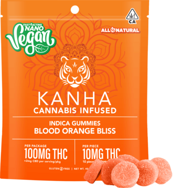 KANHA | VEGAN NANO | Blood Orange Bliss | Indica | 100mg THC | 10-pack