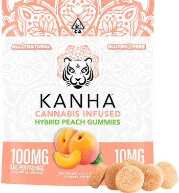 KANHA | Peach | Hybrid | 100mg THC | 10-pack